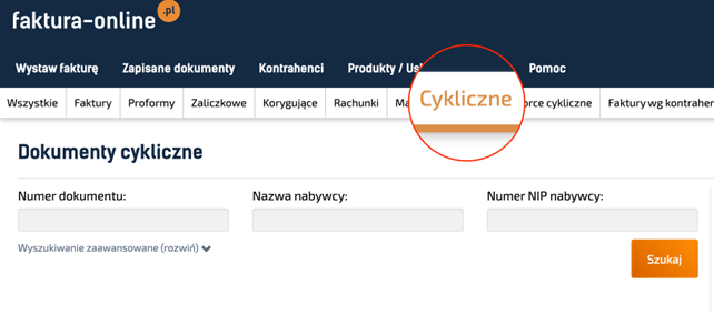 Gdzie znajdziesz wszystkie wystawione faktury cykliczne