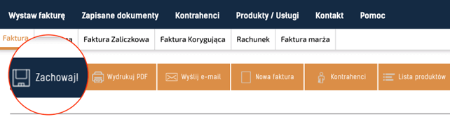 Zachowaj fakture
