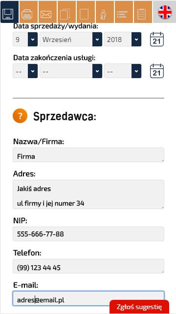 Wystawianie faktury z telefonu
