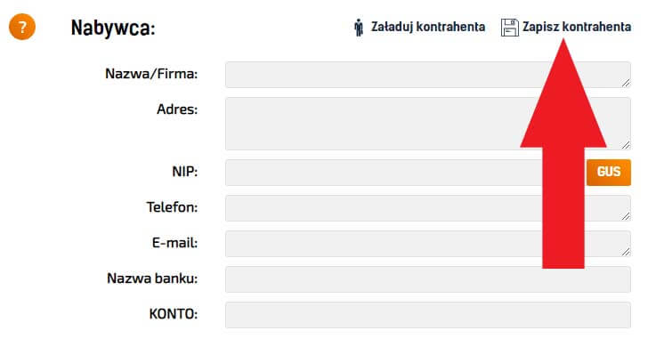 Dodawanie kontrahenta z faktury do bazy