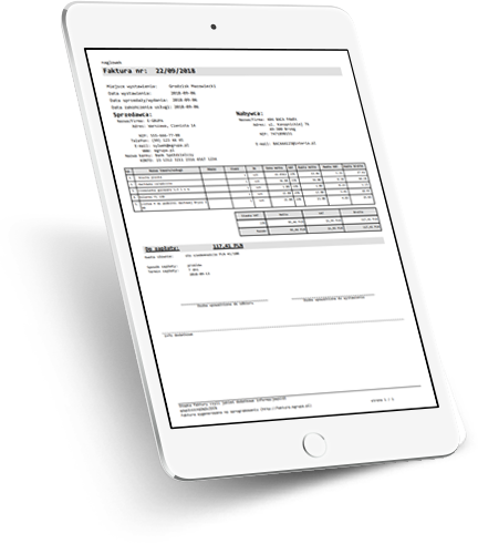 Elektroniczne przysyłanie faktur 