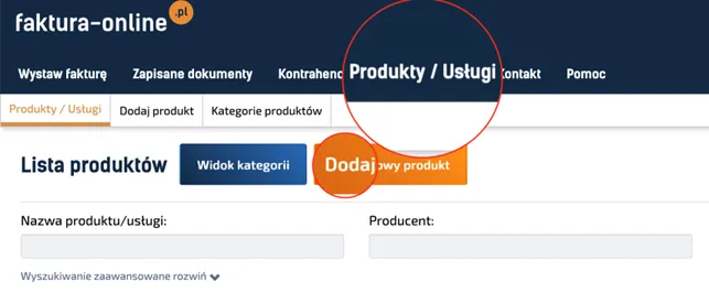 Jak dodać produkt do listy?