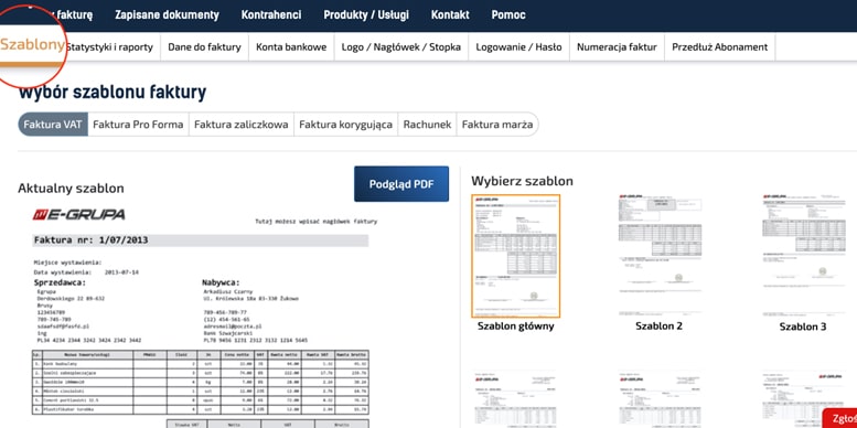 Jak zmienić wygląd faktury w programie