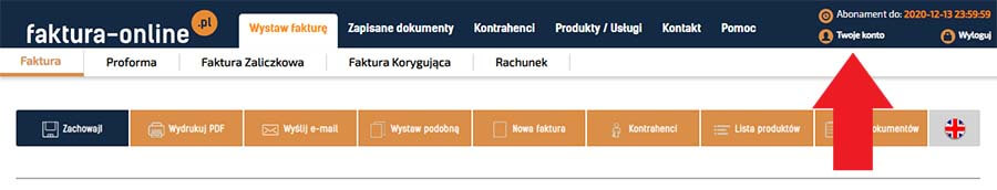 Przejście do sekcji przedłużenia abonamentu