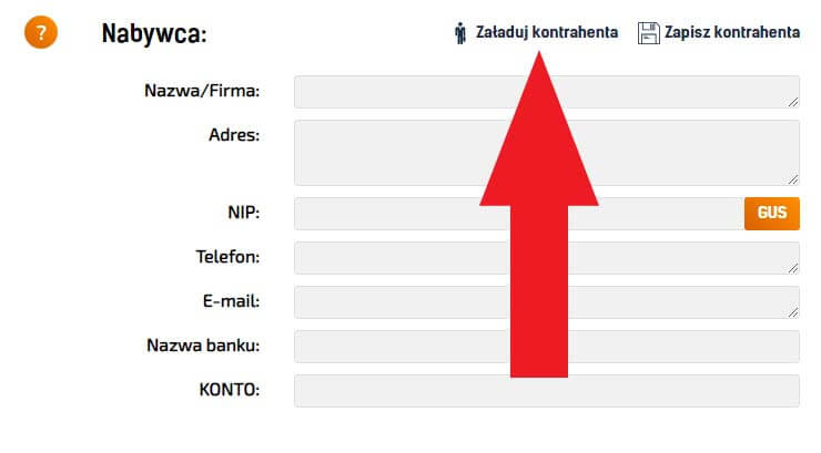 Ładowanie danych klienta