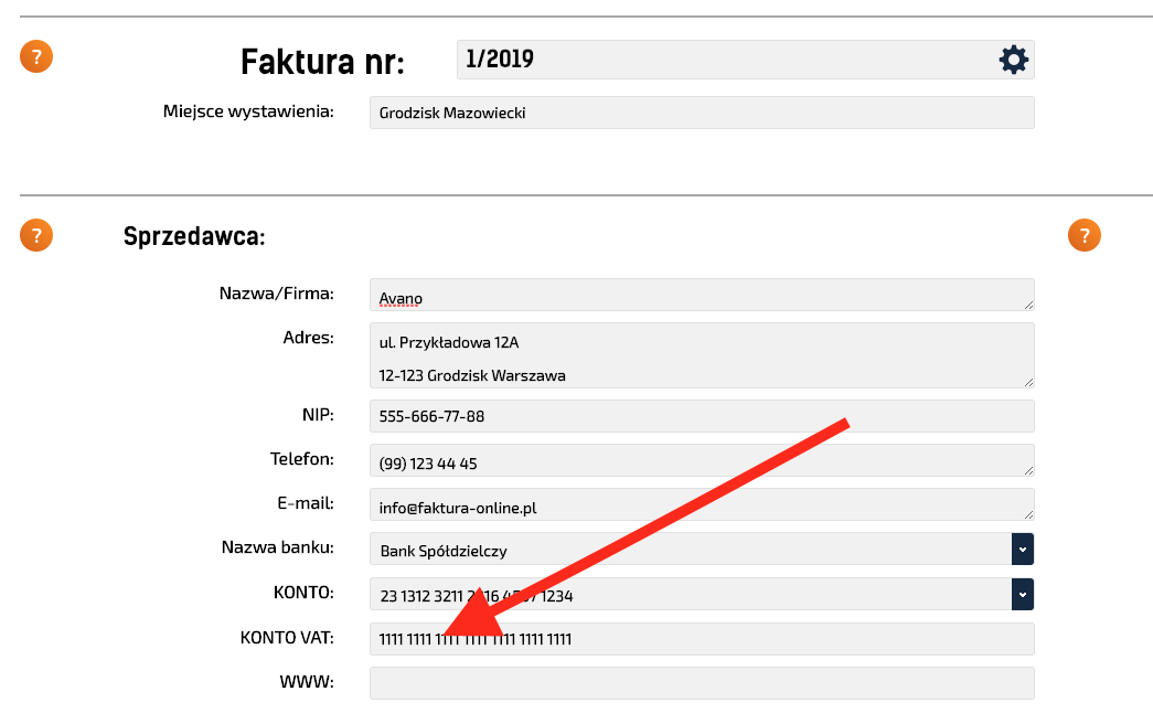 Rachunek VAT na fakturze - split payment